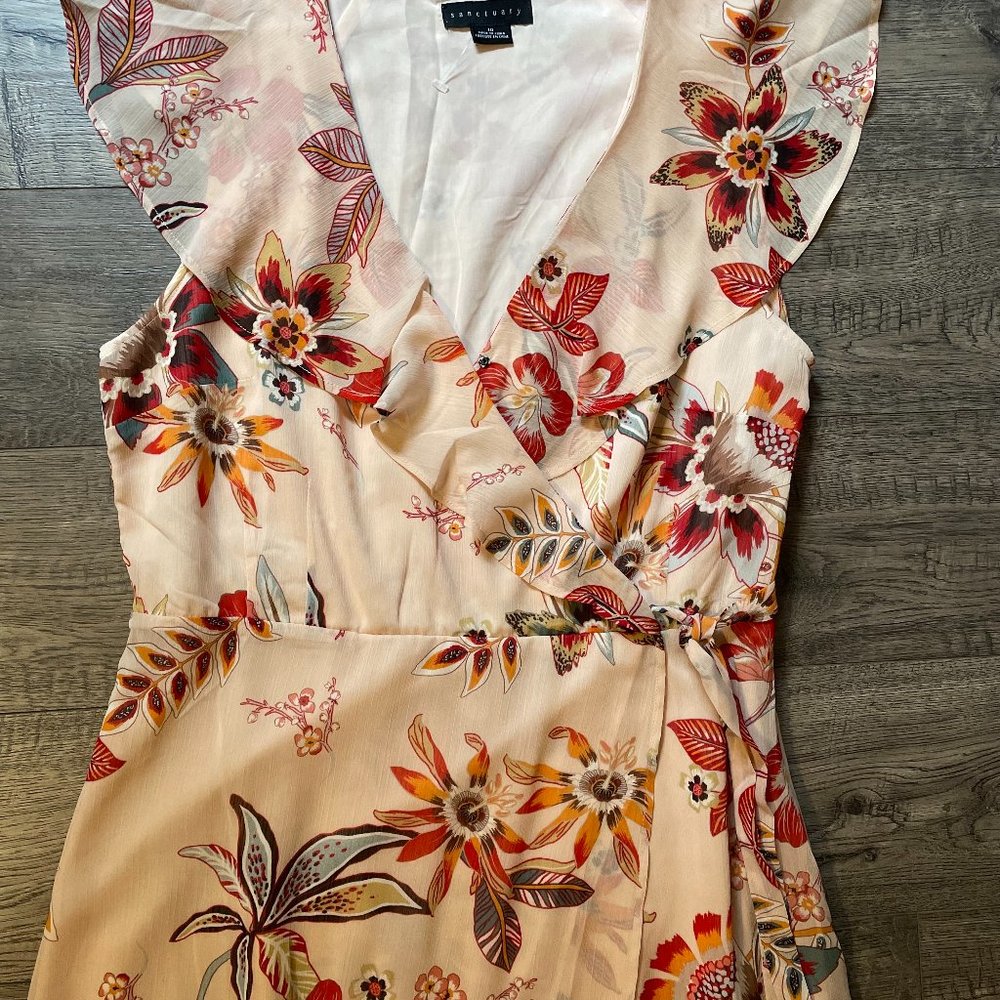 Sanctuary Jolynn Wrap Midi Dress Desert Floral | Size: 10